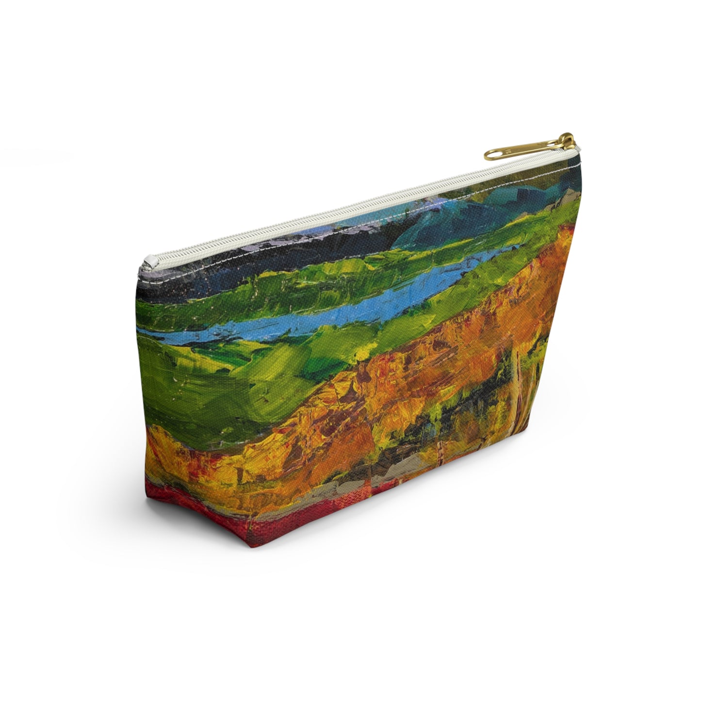 Golden Landscape Accessory Pouch w T-bottom