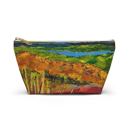 Golden Landscape Accessory Pouch w T-bottom