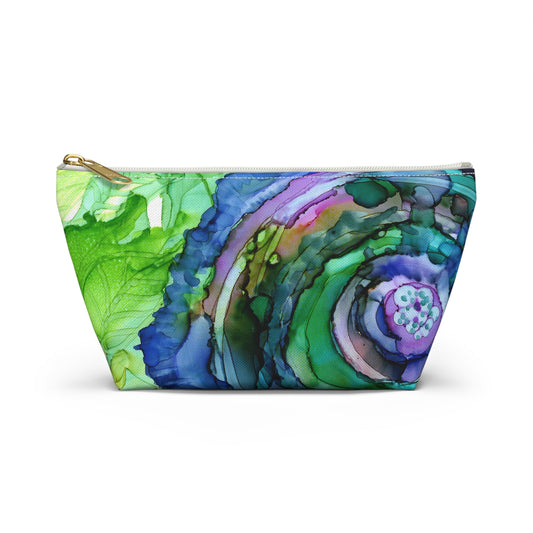 Teal Ink Accessory Pouch w T-bottom