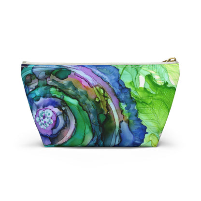 Teal Ink Accessory Pouch w T-bottom