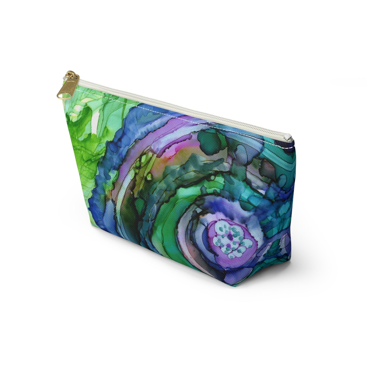 Teal Ink Accessory Pouch w T-bottom