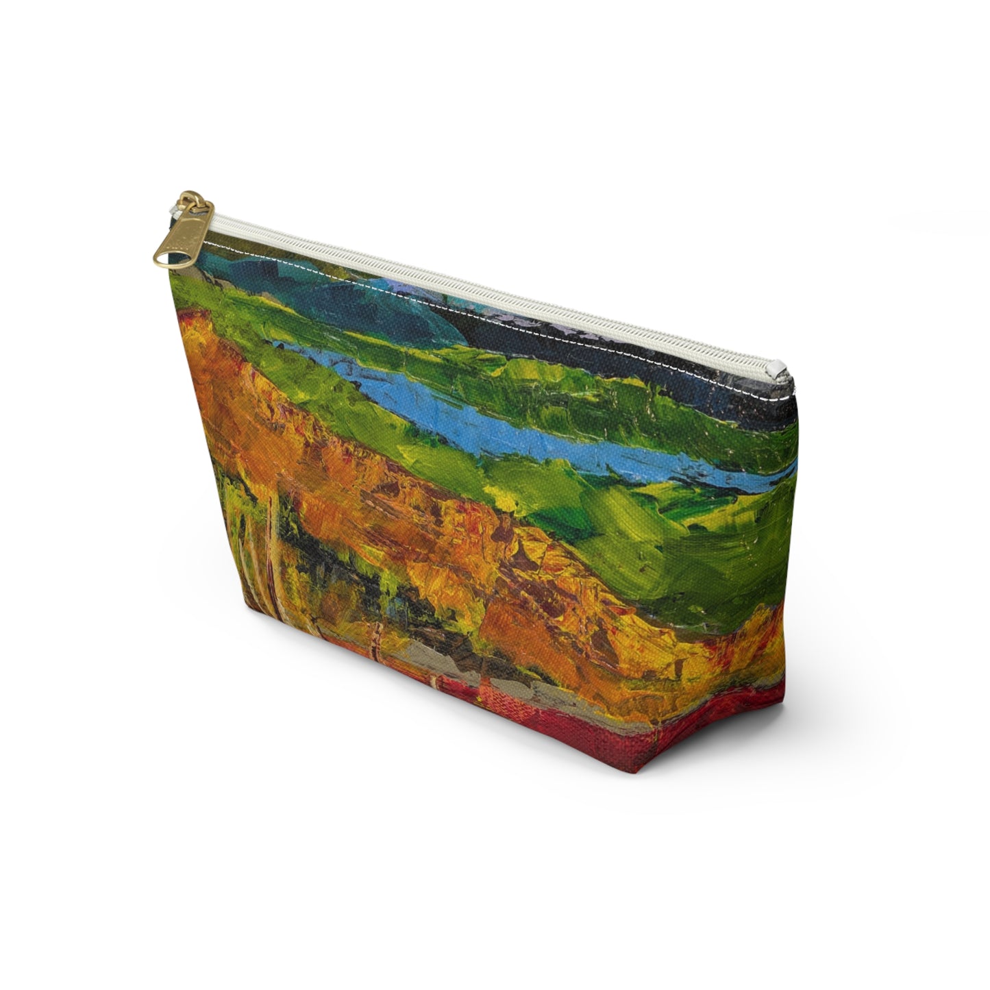 Golden Landscape Accessory Pouch w T-bottom