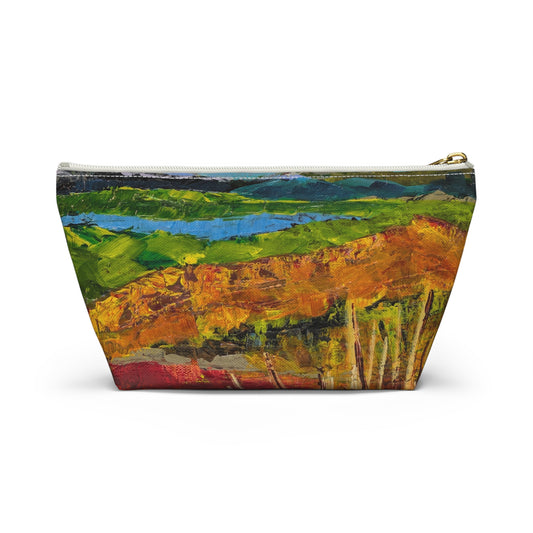 Golden Landscape Accessory Pouch w T-bottom